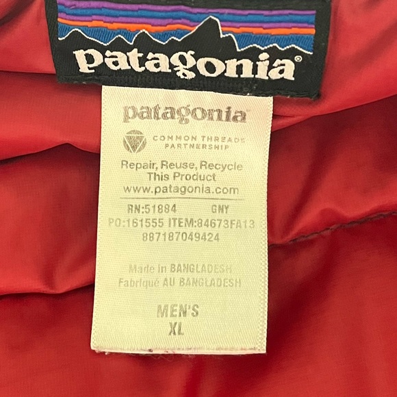 Patagonia Mens Purple Down Sweater Puff Jacket Size X-Large - Picture 8 of 14